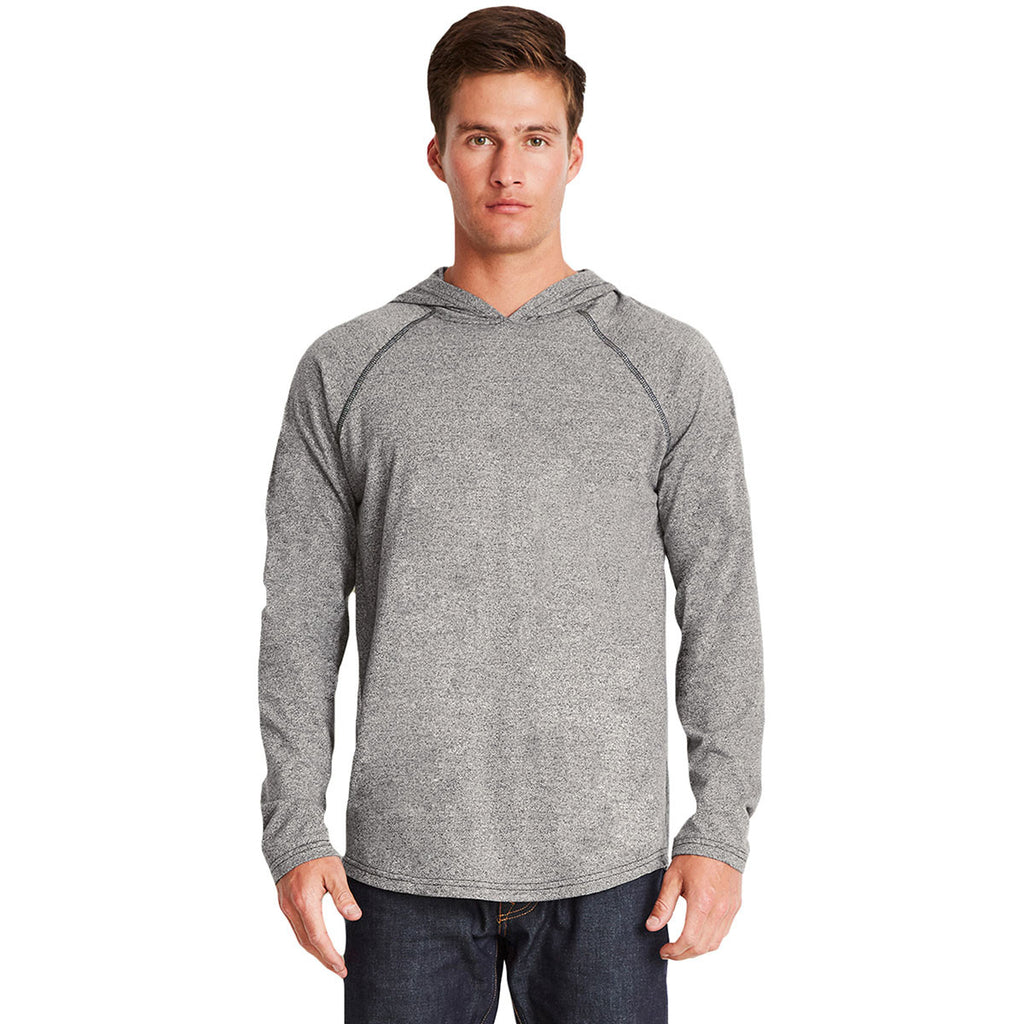 Next Level Heather Grey Unisex Mock Twist Raglan Hoody