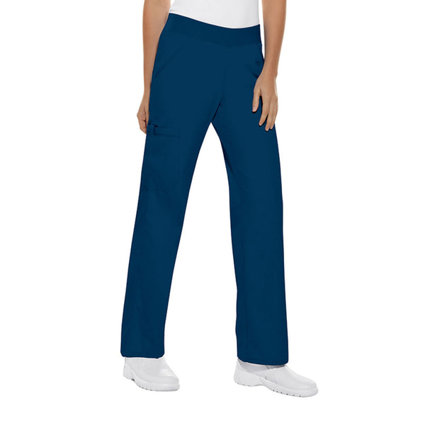 Cherokee Women's Navy Flexibles Mid-Rise Knit Waist Pull-On Pant