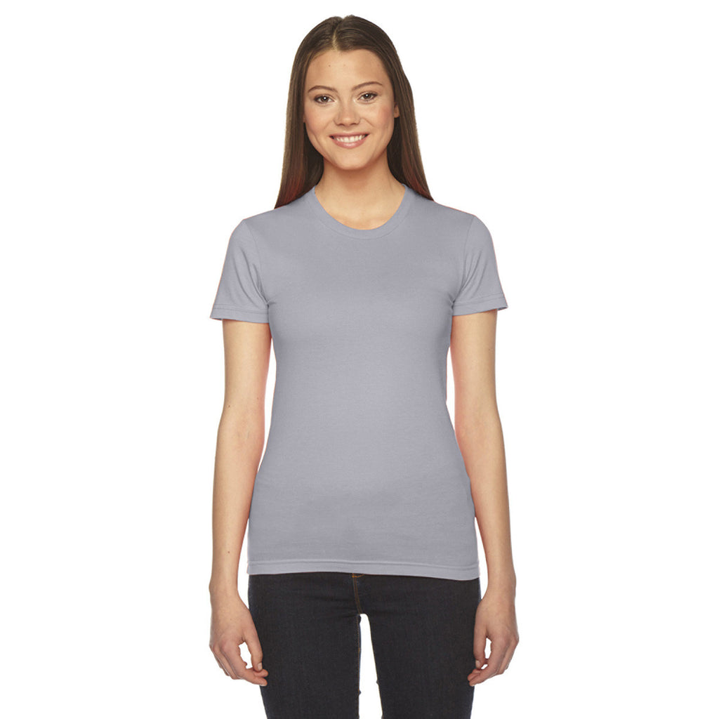 American Apparel Women's Slate Fine Jersey Short-Sleeve T-Shirt