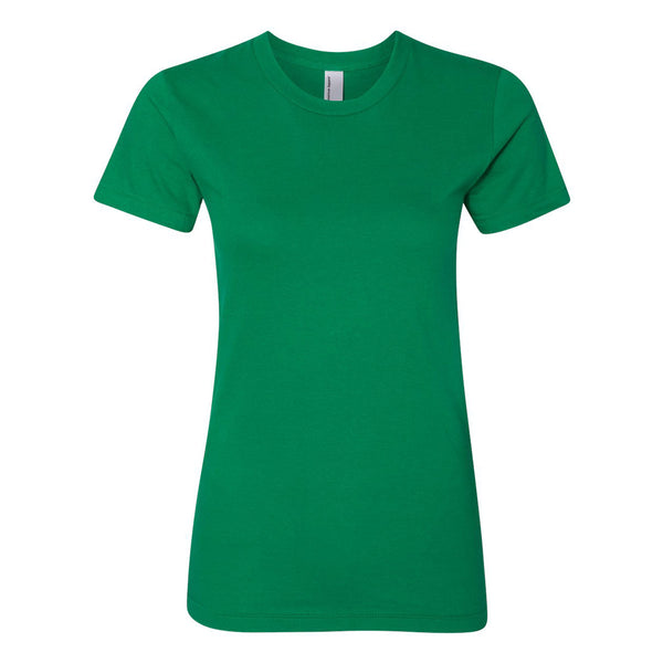 American Apparel Women's Kelly Green Fine Jersey Short Sleeve T-Shirt