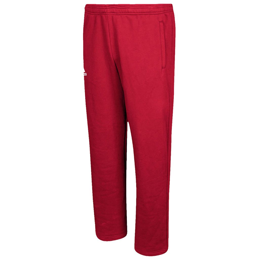adidas Men's Power Red/White Fleece Pant