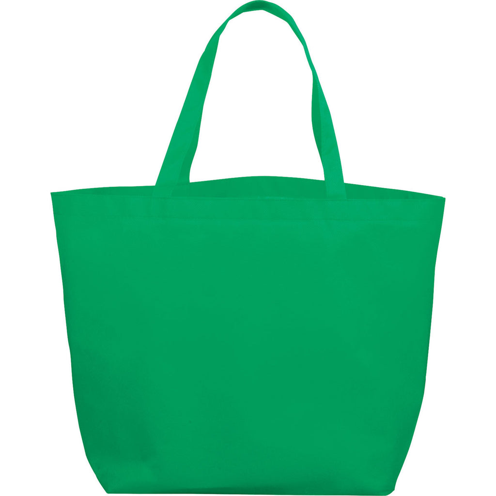 Leed's Bright Green Budget Non-Woven Shopper Tote