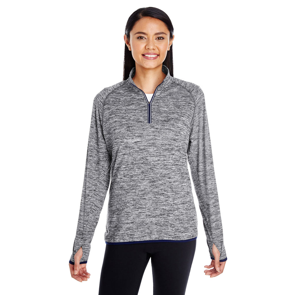 Holloway Women's Carbon Heather/Navy Force Training Top