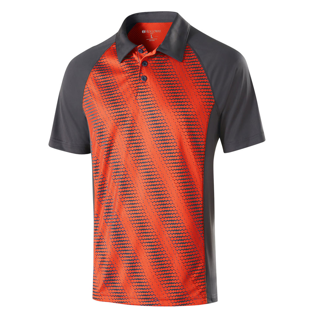 Holloway Men's Orange/Carbon Torpedo Polo