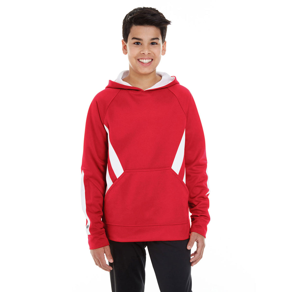 Holloway Youth Scarlet/White Argon Hoodie