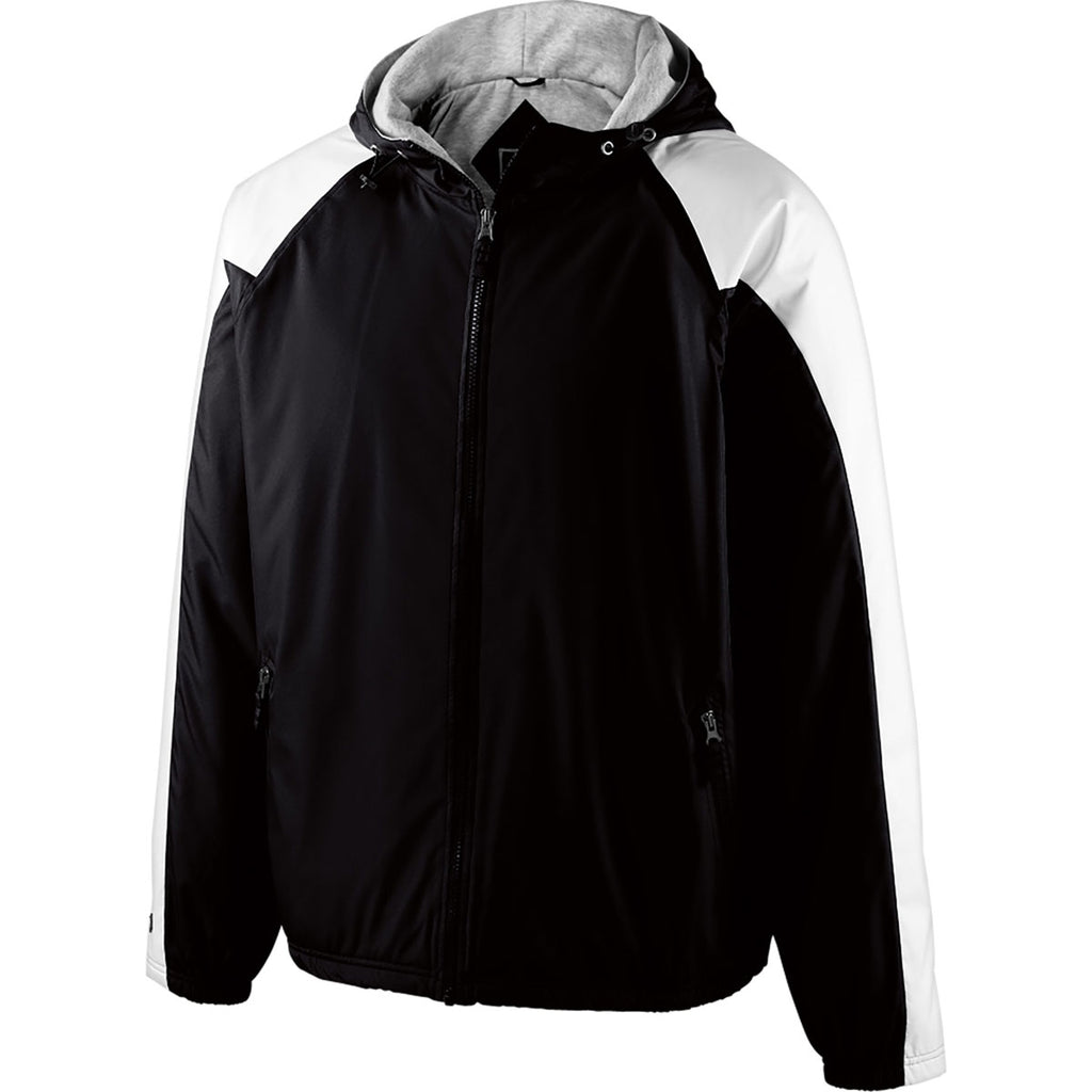 Download Holloway Men's Black/White Full Zip Hooded Homefield Jacket