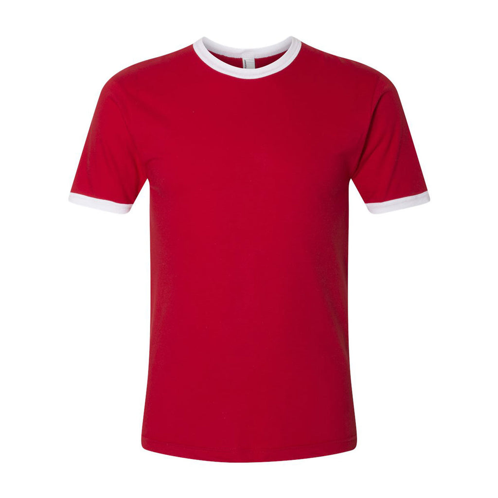 red and white ringer tee