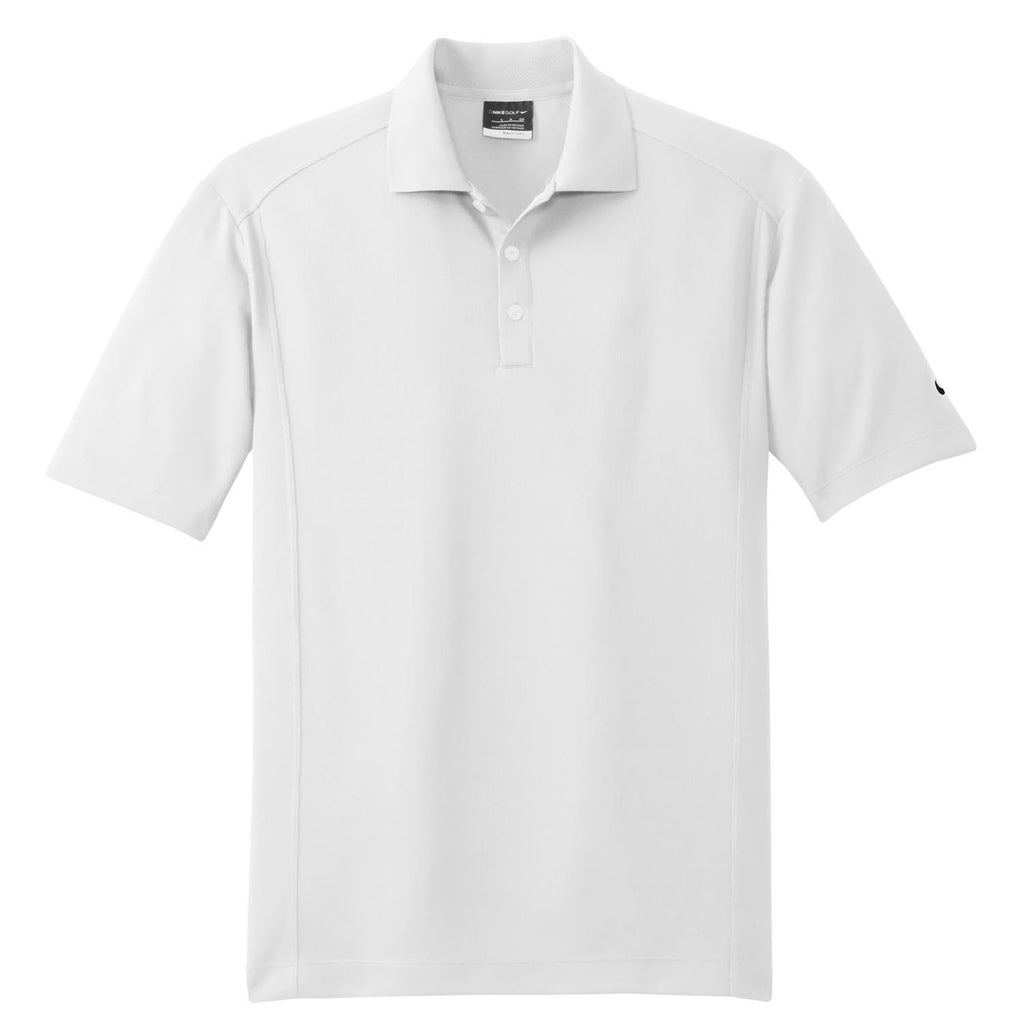 white dri fit polo