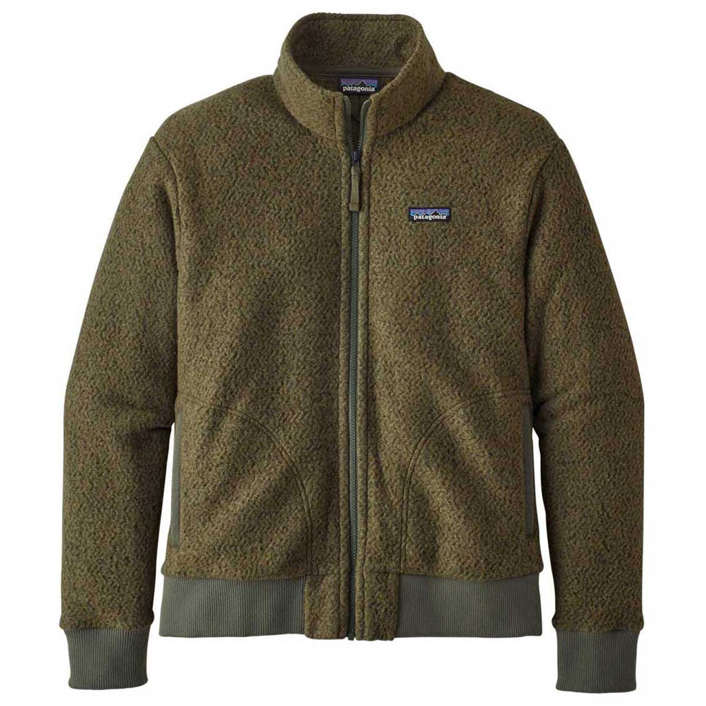 Custom Patagonia Men's Industrial Green Woolyester Fleece Jacket