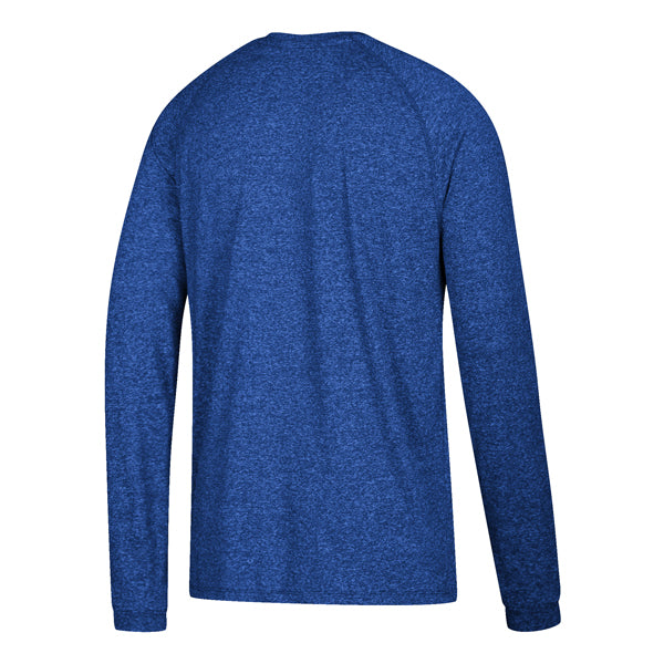 adidas Men's Collegiate Royal Heathered Performance Long-Sleeve Climal