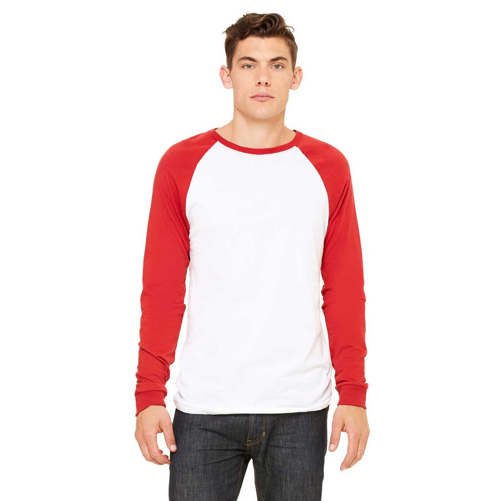 red sleeve baseball shirt