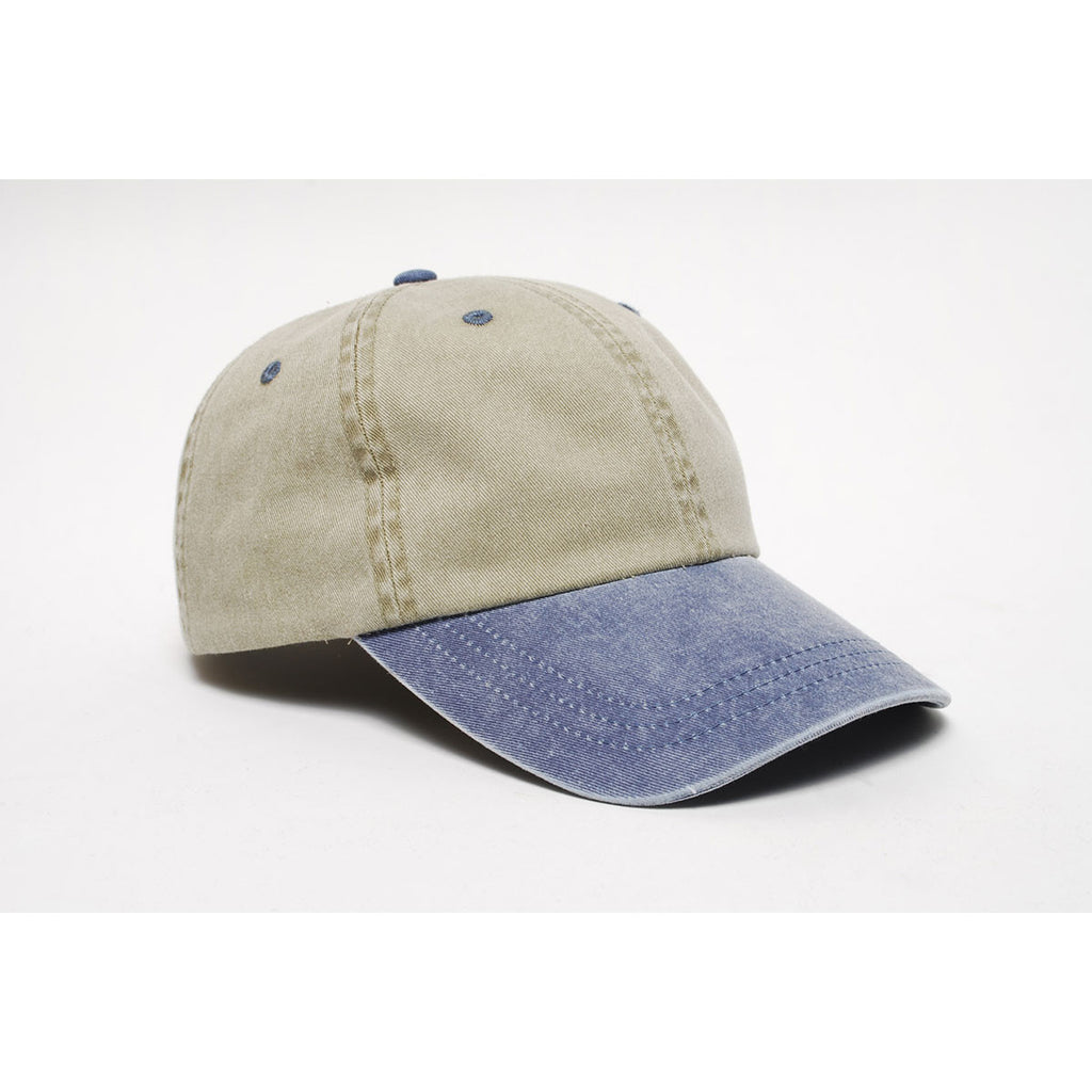 Download Pacific Headwear Sand/Navy Velcro Adjustable Washed ...