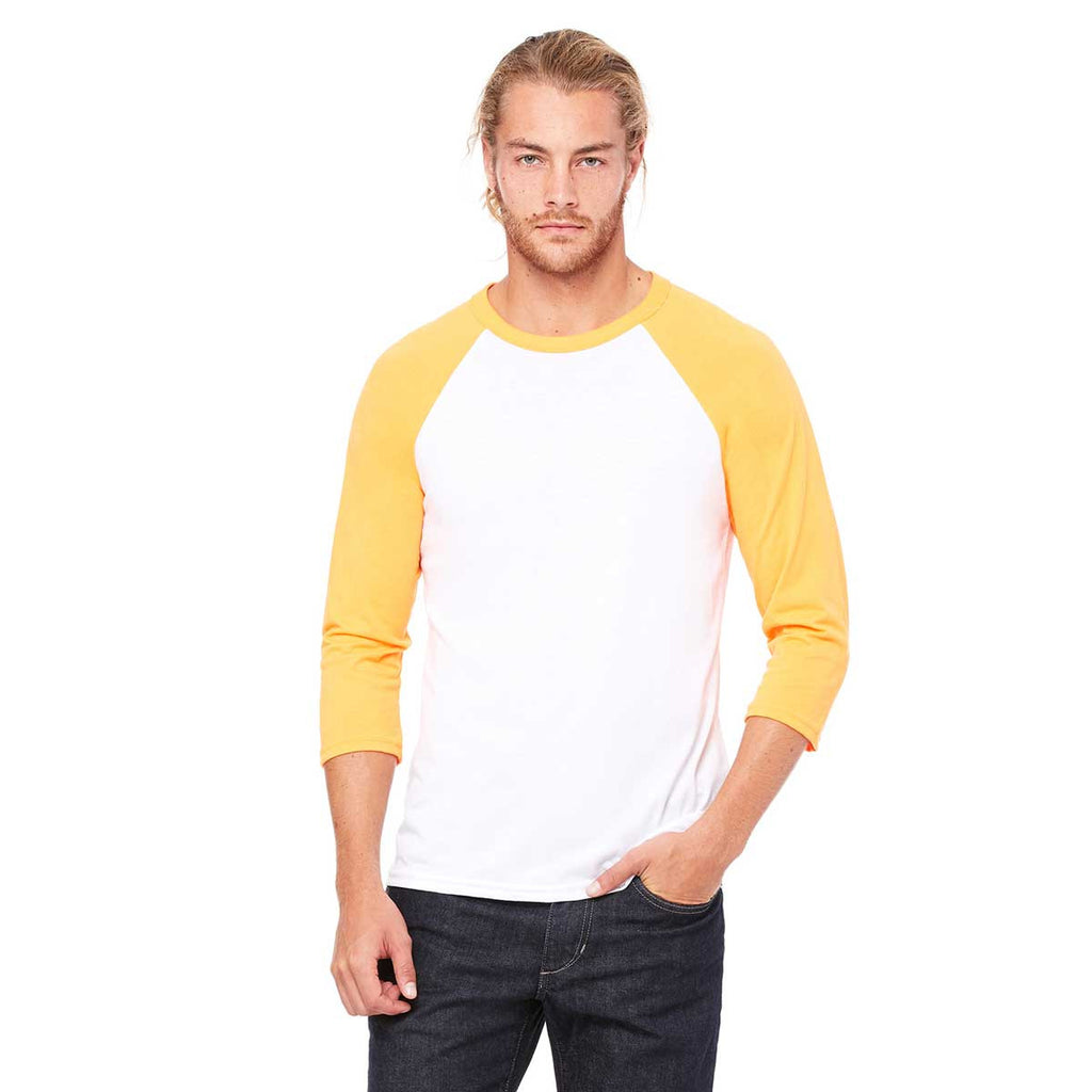 yellow sleeve baseball tee