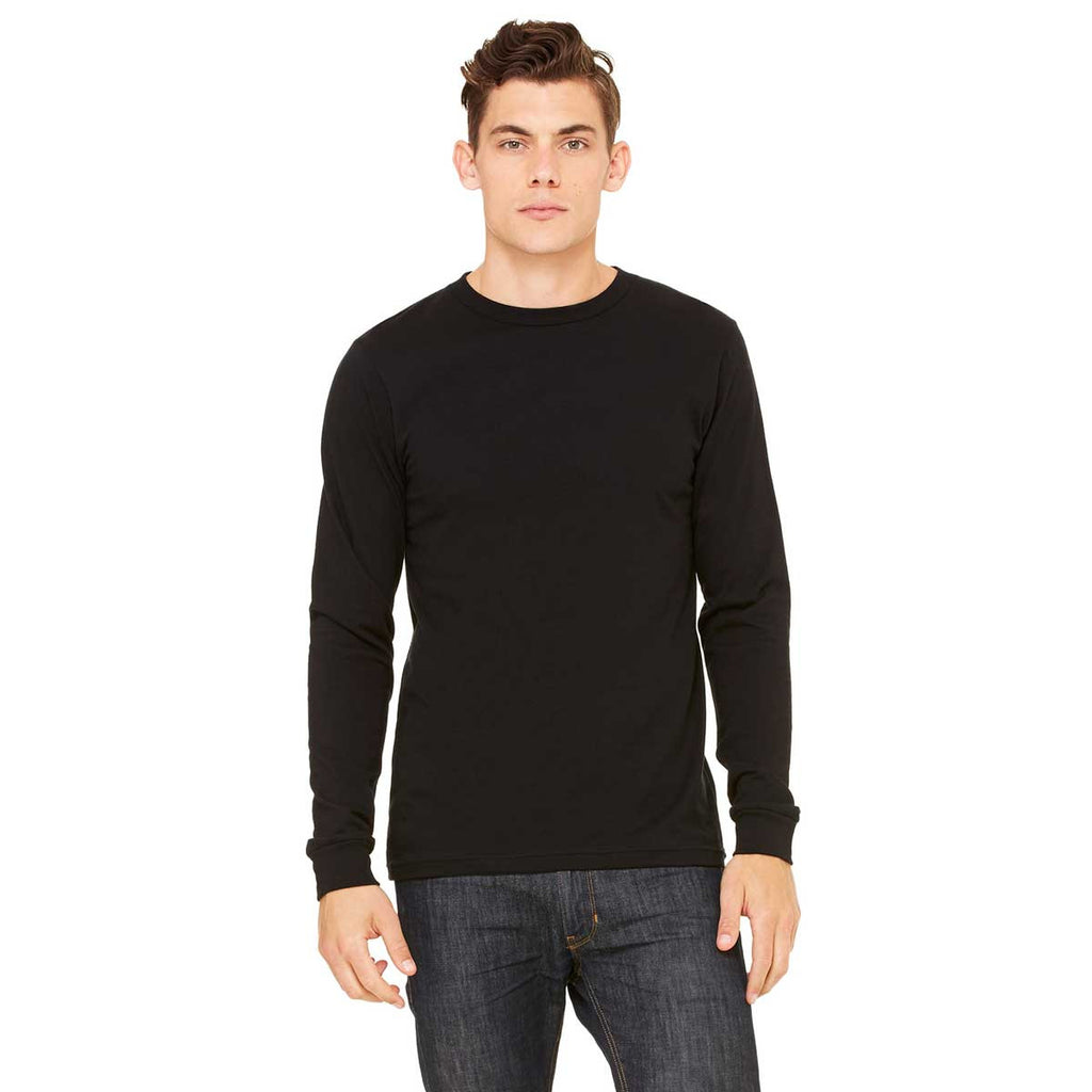 Download Bella + Canvas Men's Black/Black Thermal Long-Sleeve T-Shirt