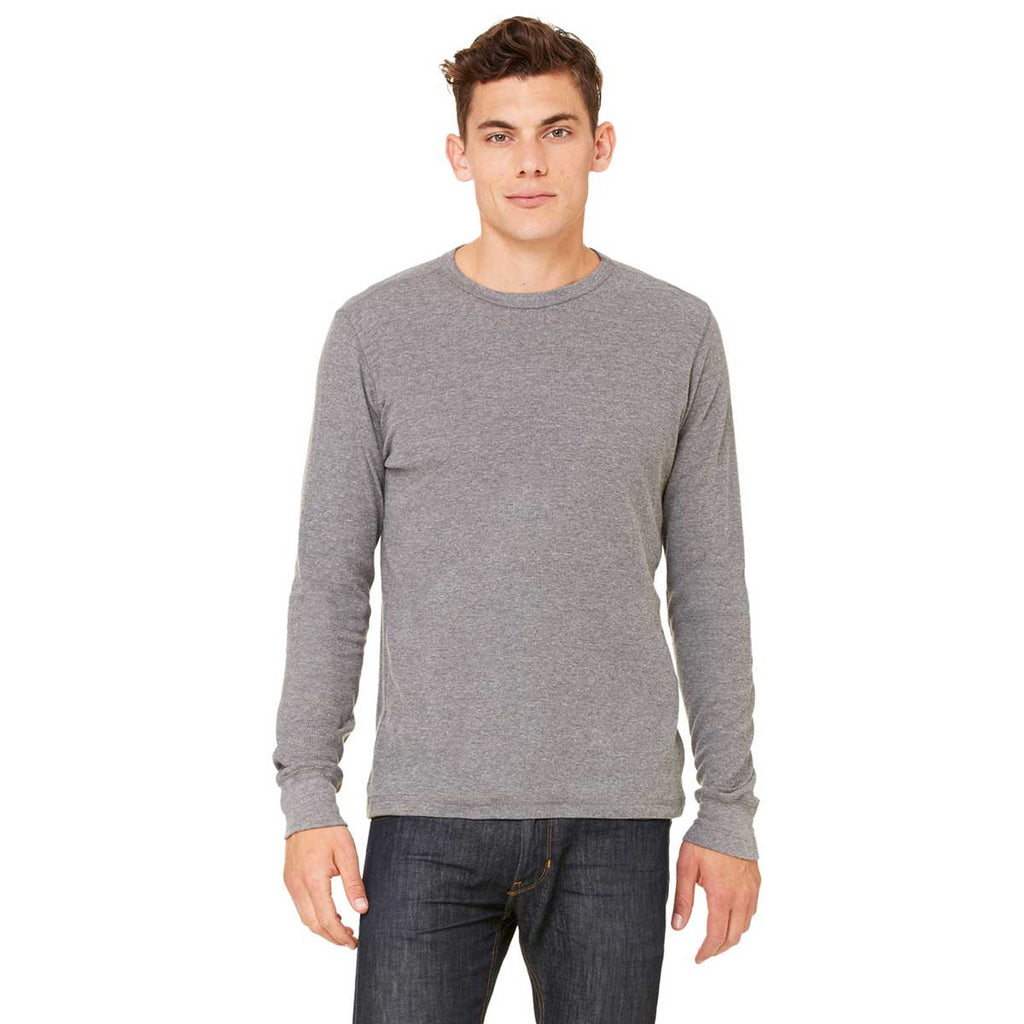 Bella + Canvas Men's Deep Heather/Deep Heather Thermal Long-Sleeve T-S