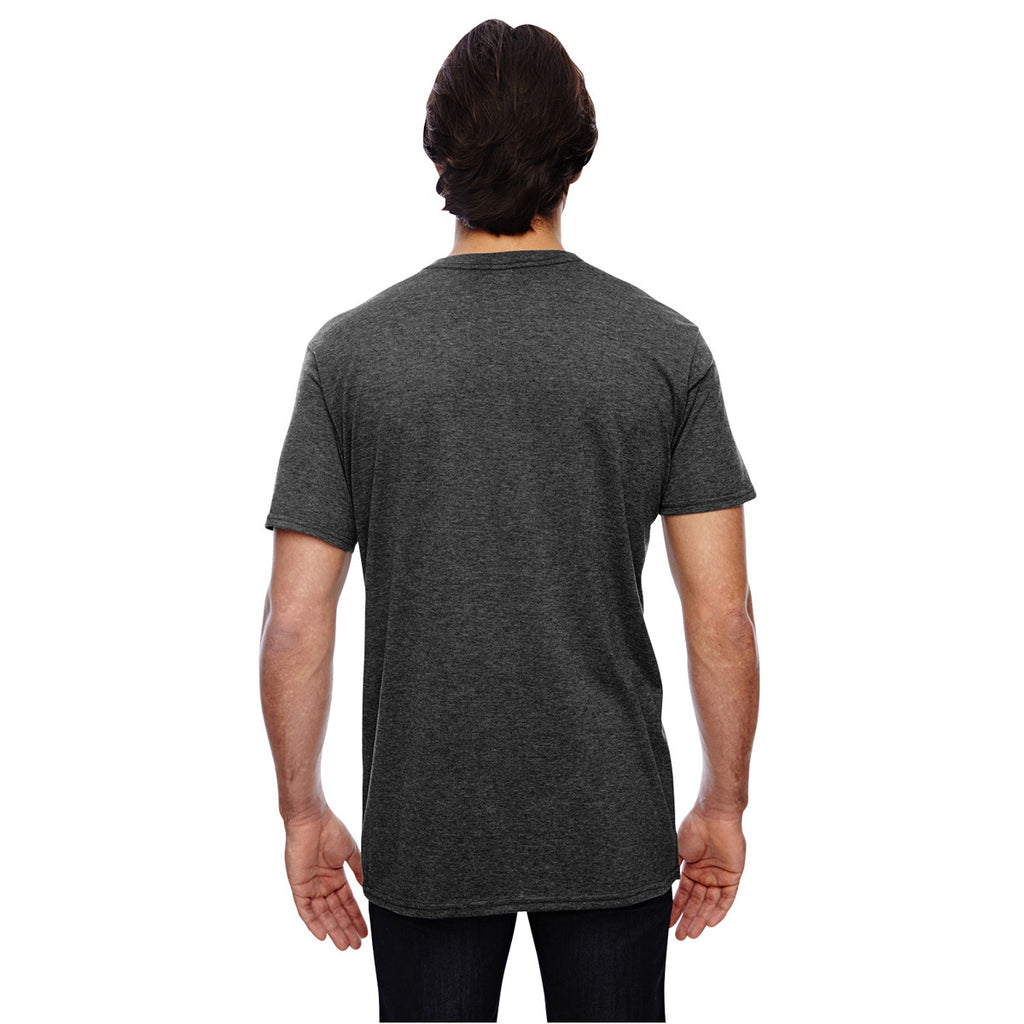 Anvil Men's Heather Dark Grey 3.2 oz. Featherweight Short-Sleeve T-Shi