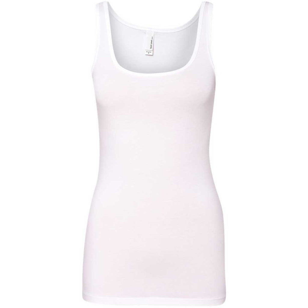 Next Level Women's White Jersey Tank Top