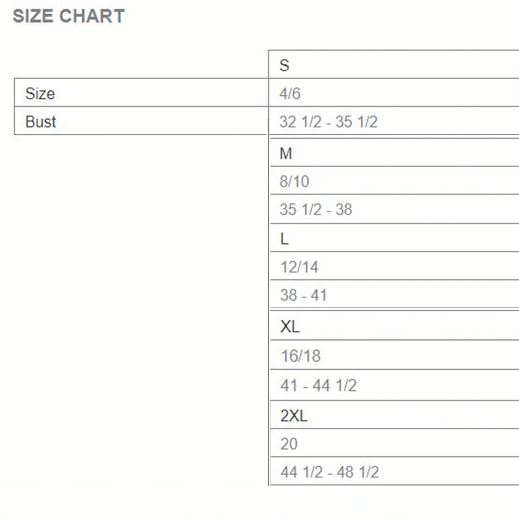 nike women's polo size chart