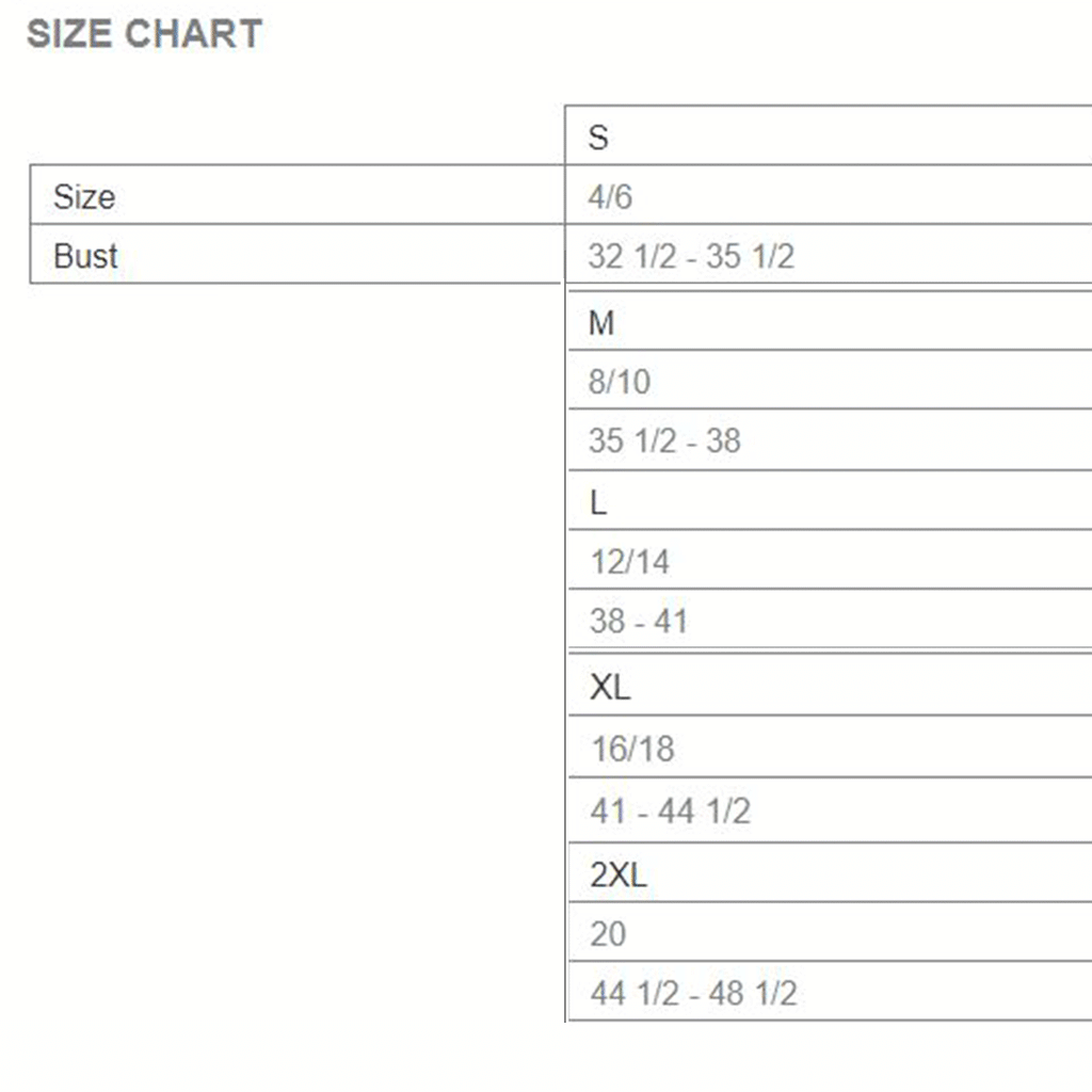 nike dri fit size chart