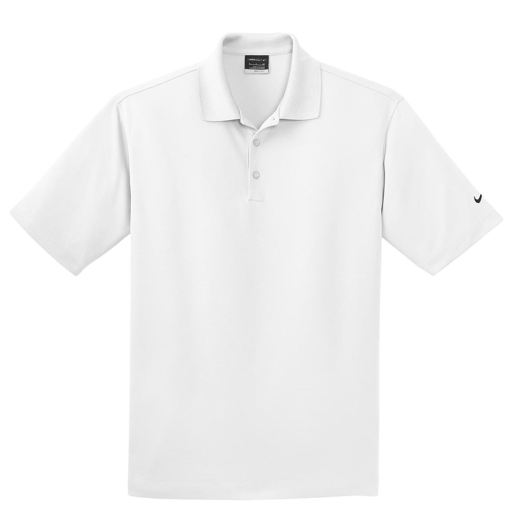 white dri fit polo shirt