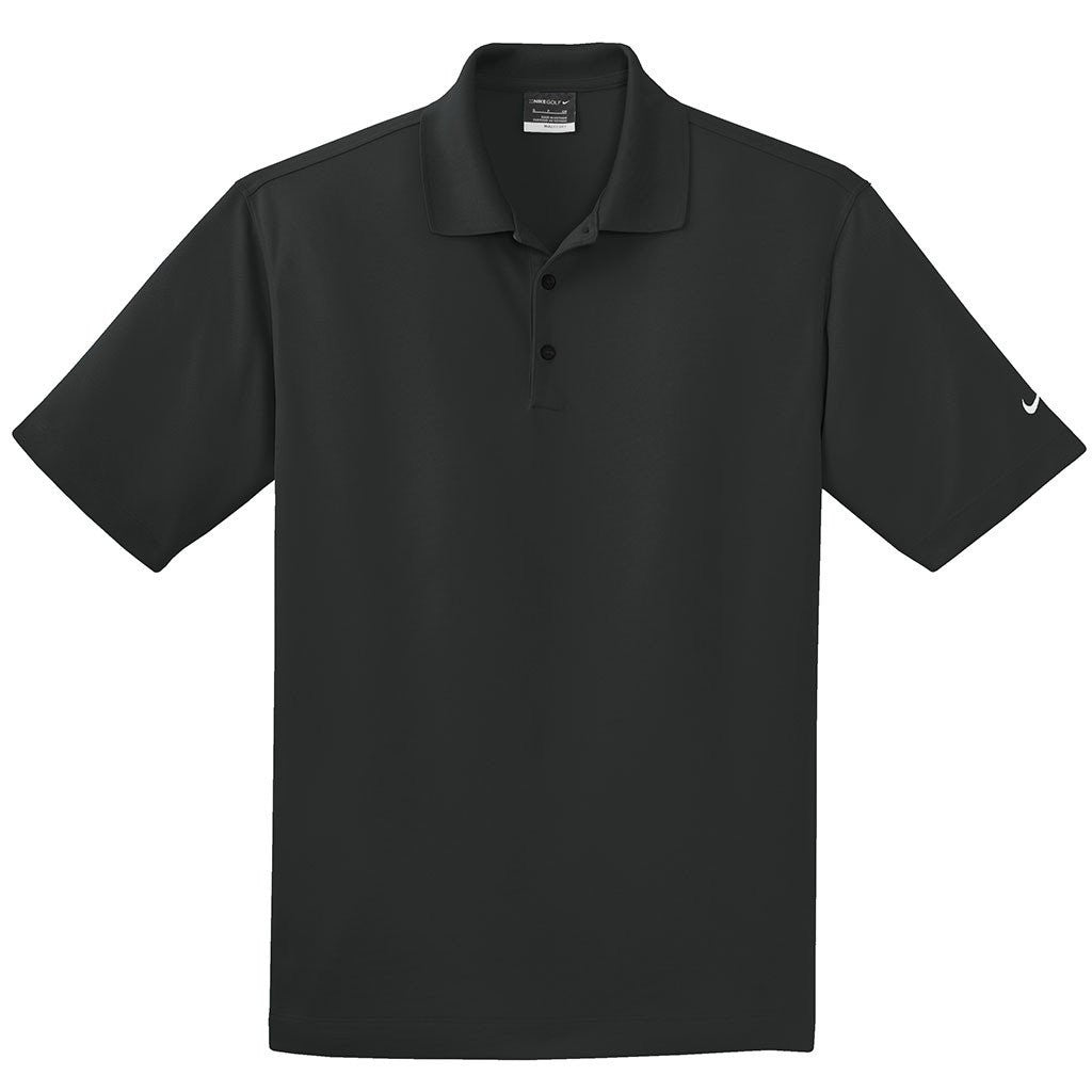 black nike dri fit polo