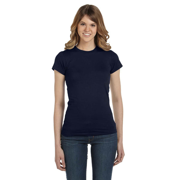 Anvil Women's Navy Ringspun Fitted T-Shirt