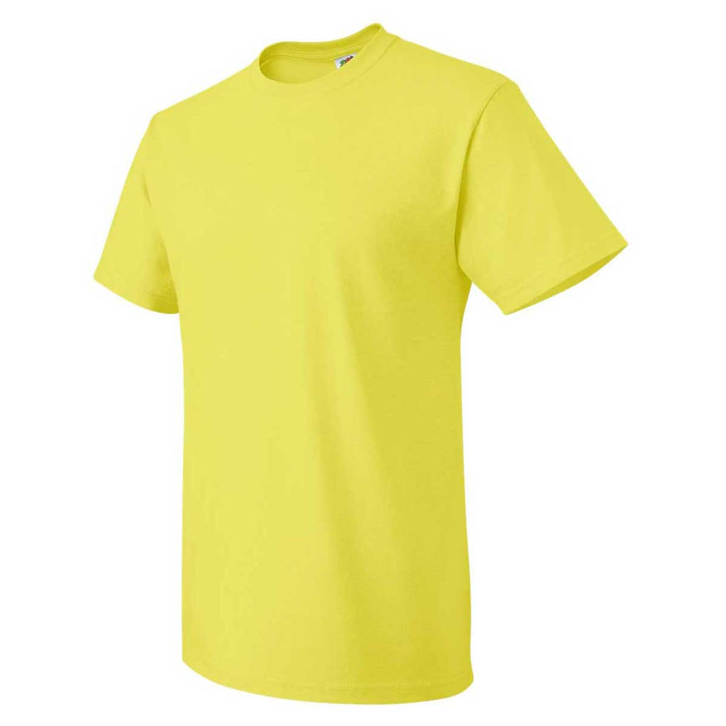 Fruit of the Loom Neon Yellow HD Cotton Short Sleeve T-Shirt
