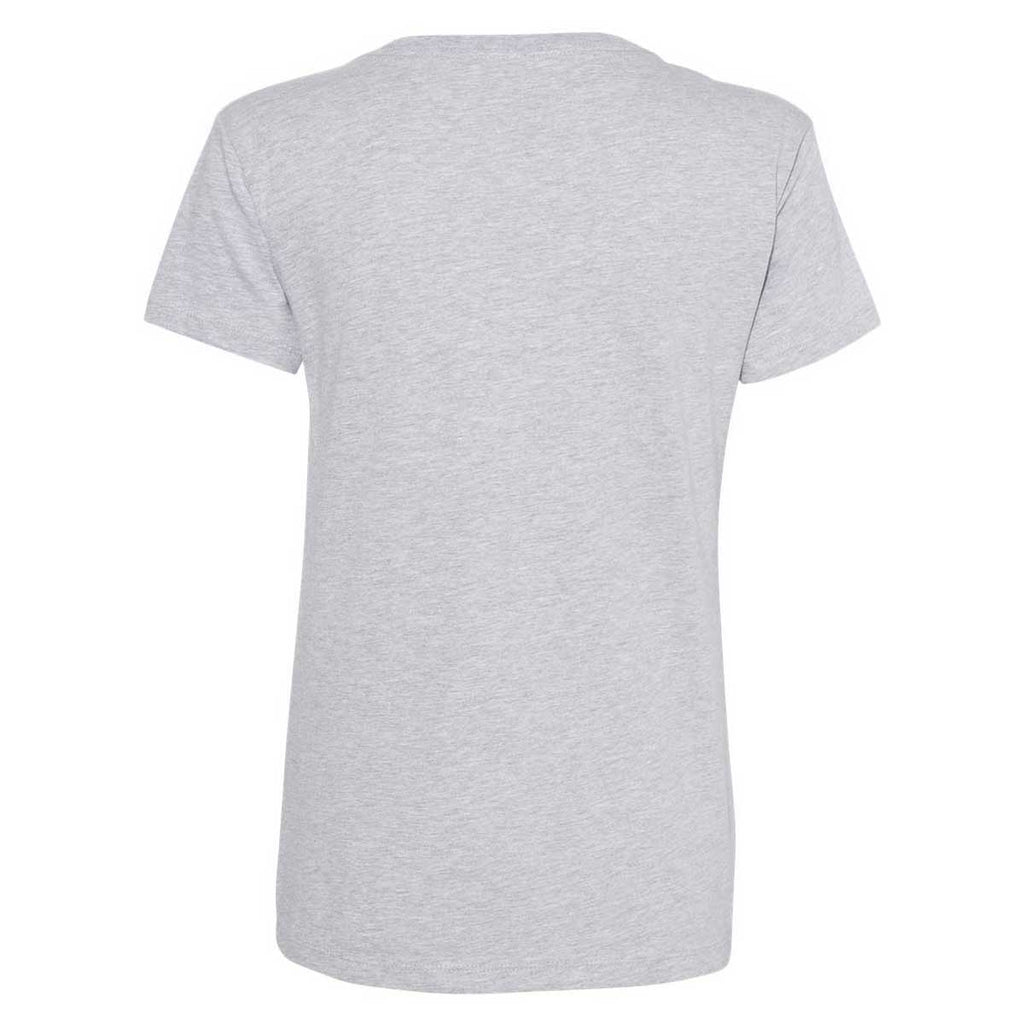 Download Next Level Women's Heather Grey Fine Jersey Relaxed V T-Shirt