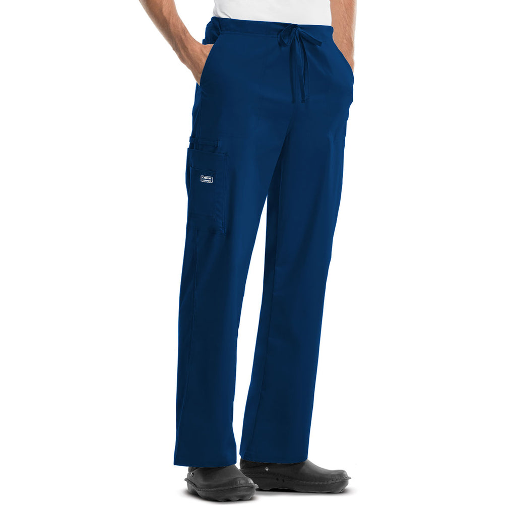 mens navy blue cargo trousers