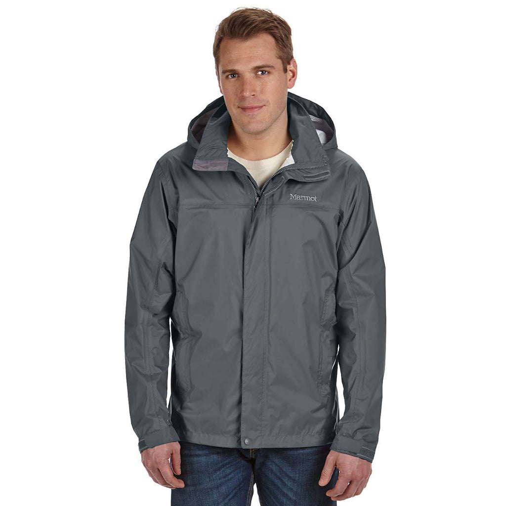 Custom Marmot Men's Slate Grey Precip Jacket | Logo All-Weather Jacket