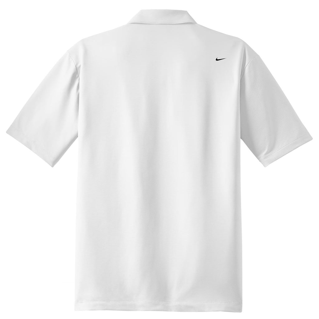 white dri fit polo