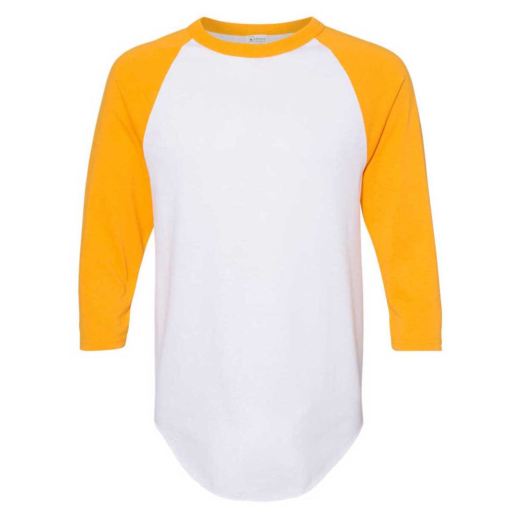 Men's Nike White/Tennessee Orange Tennessee Volunteers Baseball Performance  Raglan 3/4-Sleeve T-Shirt