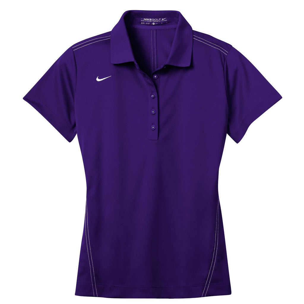 Purple Dri-FIT S/S Sport Swoosh Pique Polo