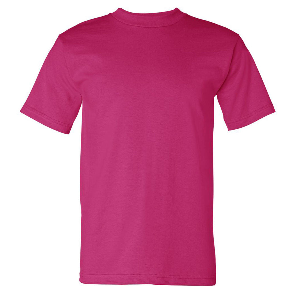 Bayside Men S Bright Pink Usa Made Short Sleeve T Shirt