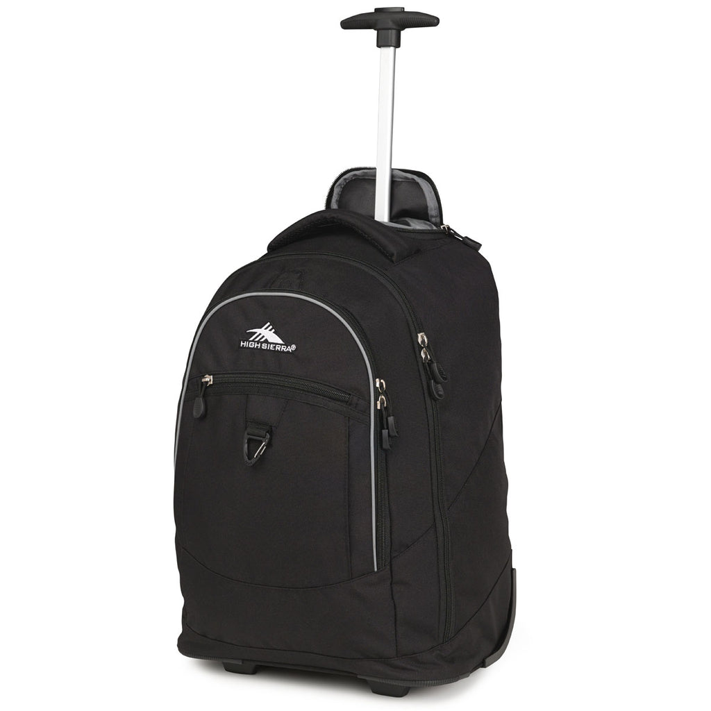High Sierra Black Chaser Wheeled Backpack