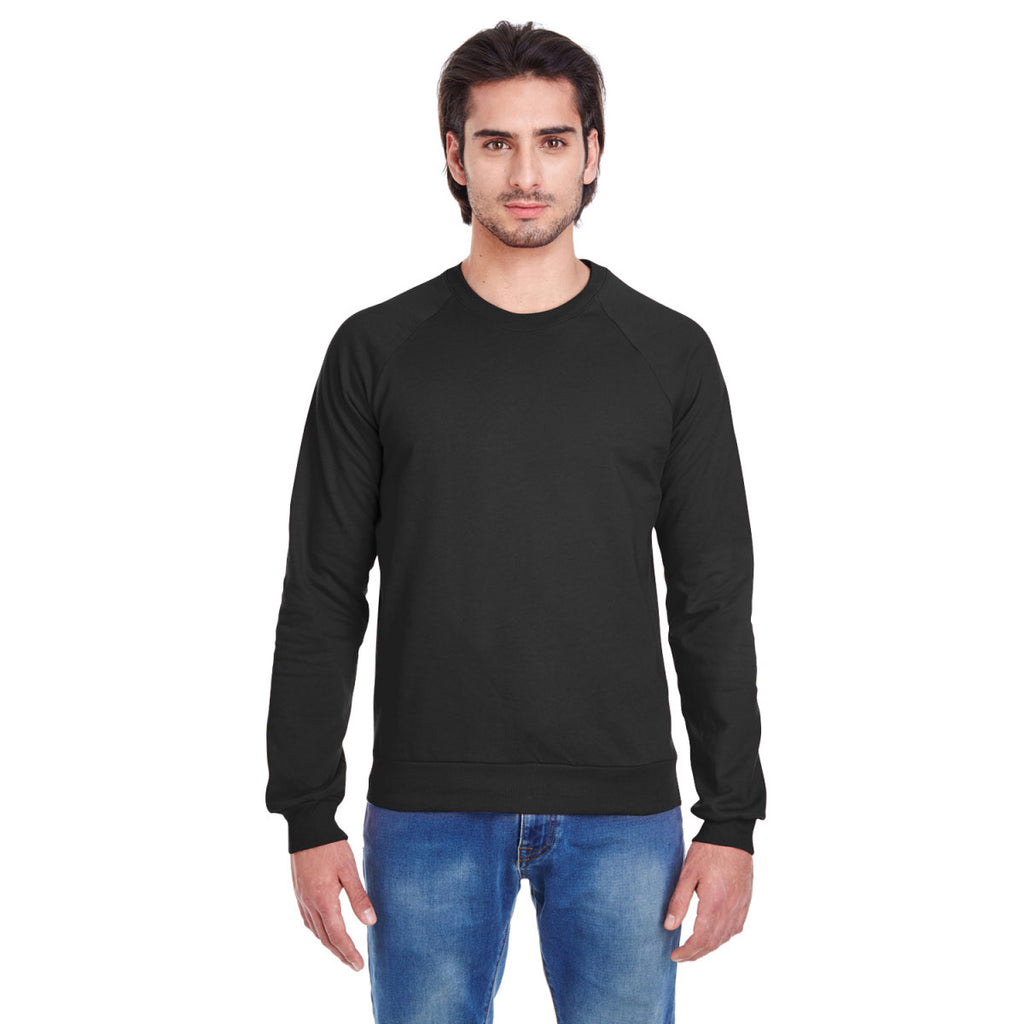 american apparel 5454w unisex california fleece raglan sweatshirt