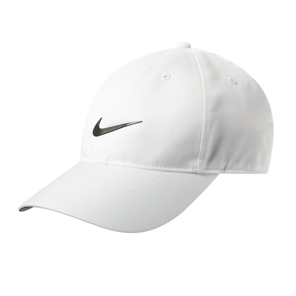 white nike swoosh cap