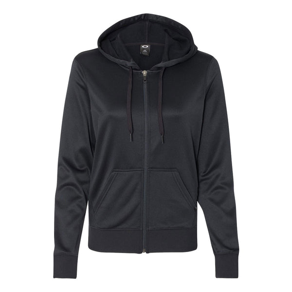 Oakley Women's Blackout Poly Hooded Full-Zip Sweatshirt