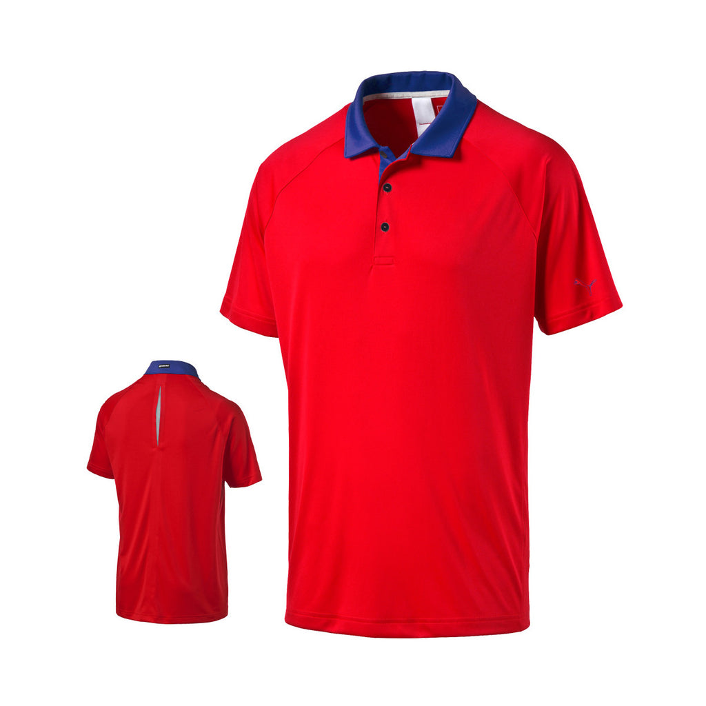 red puma golf shirt