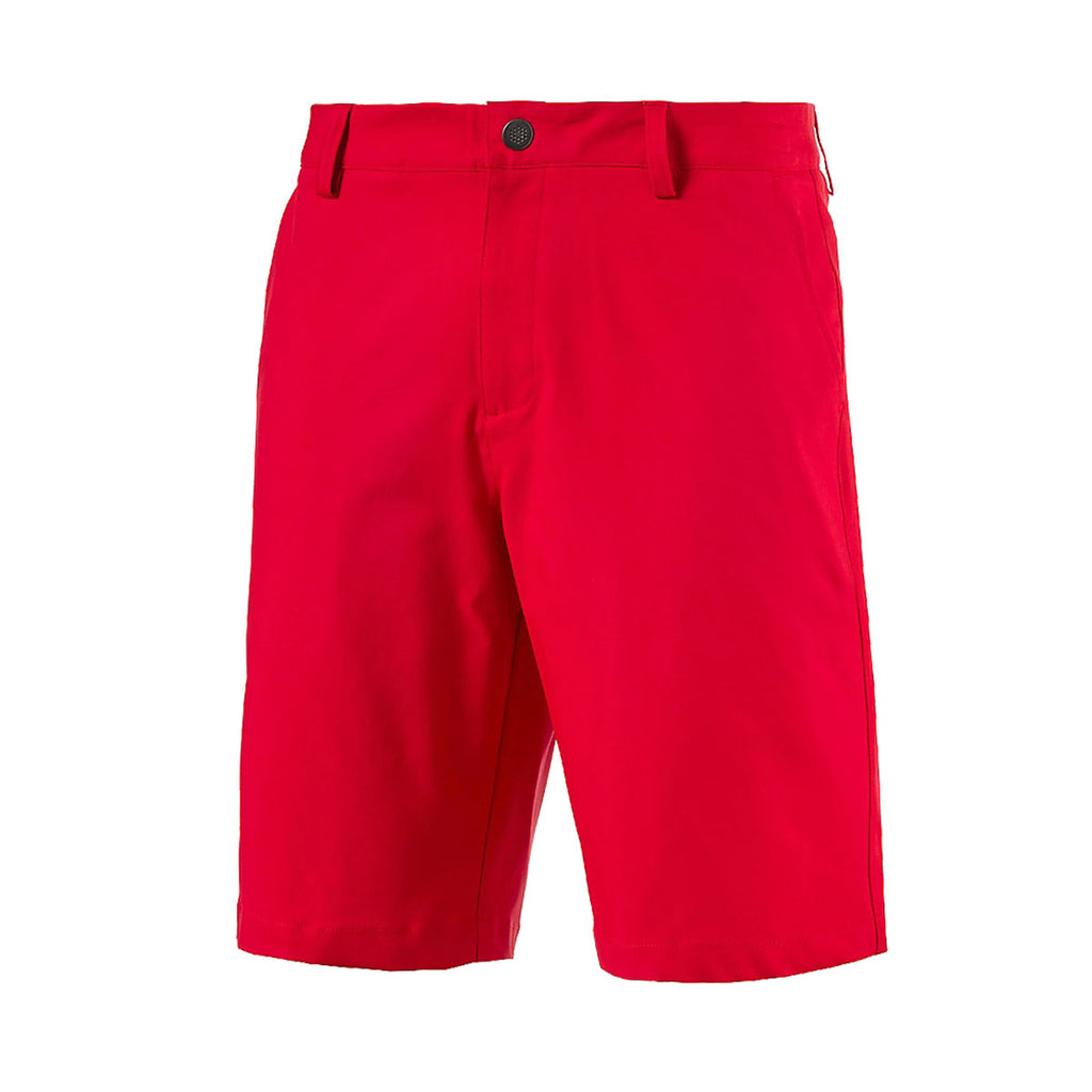 puma red golf shorts