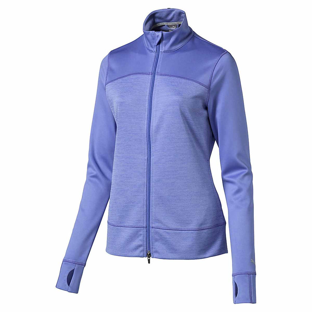 Puma Golf Women's Baja Blue Colorblock Full Zip Golf Jacket