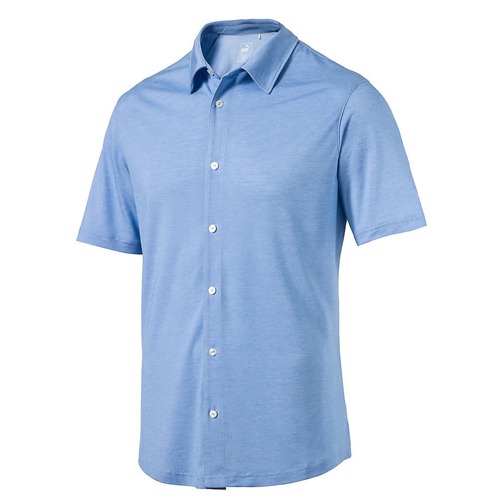 puma blue golf shirt