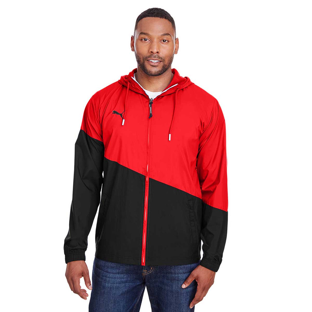 red and black puma jacket