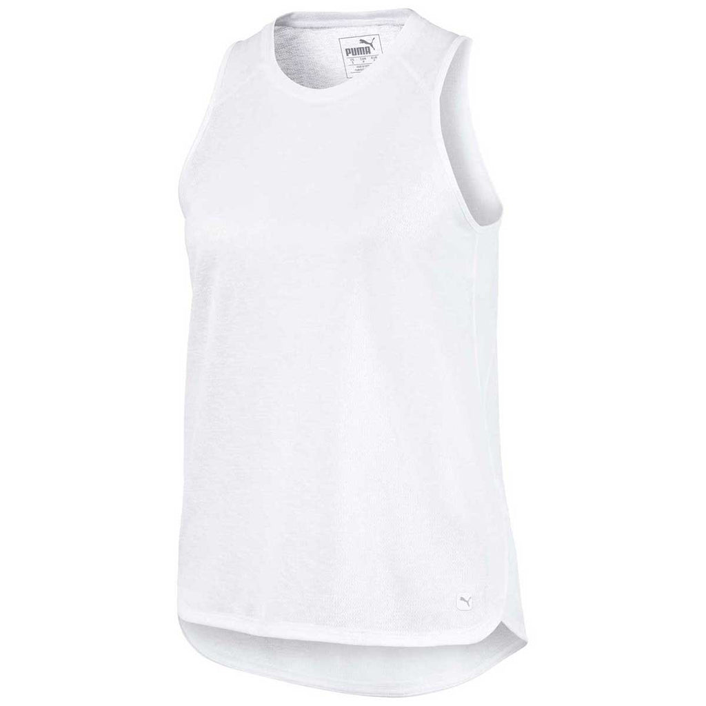 Puma Women's Bright White Flirt Mesh Tank