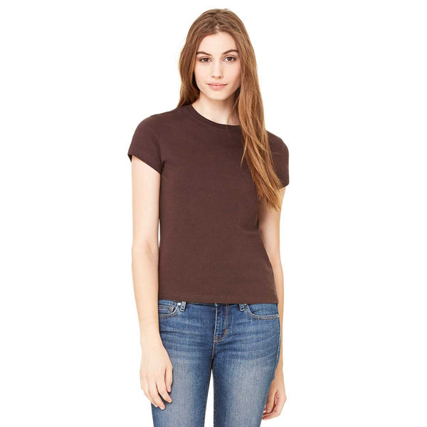 Bella + Canvas Women's Chocolate Jersey Short-Sleeve T-Shirt
