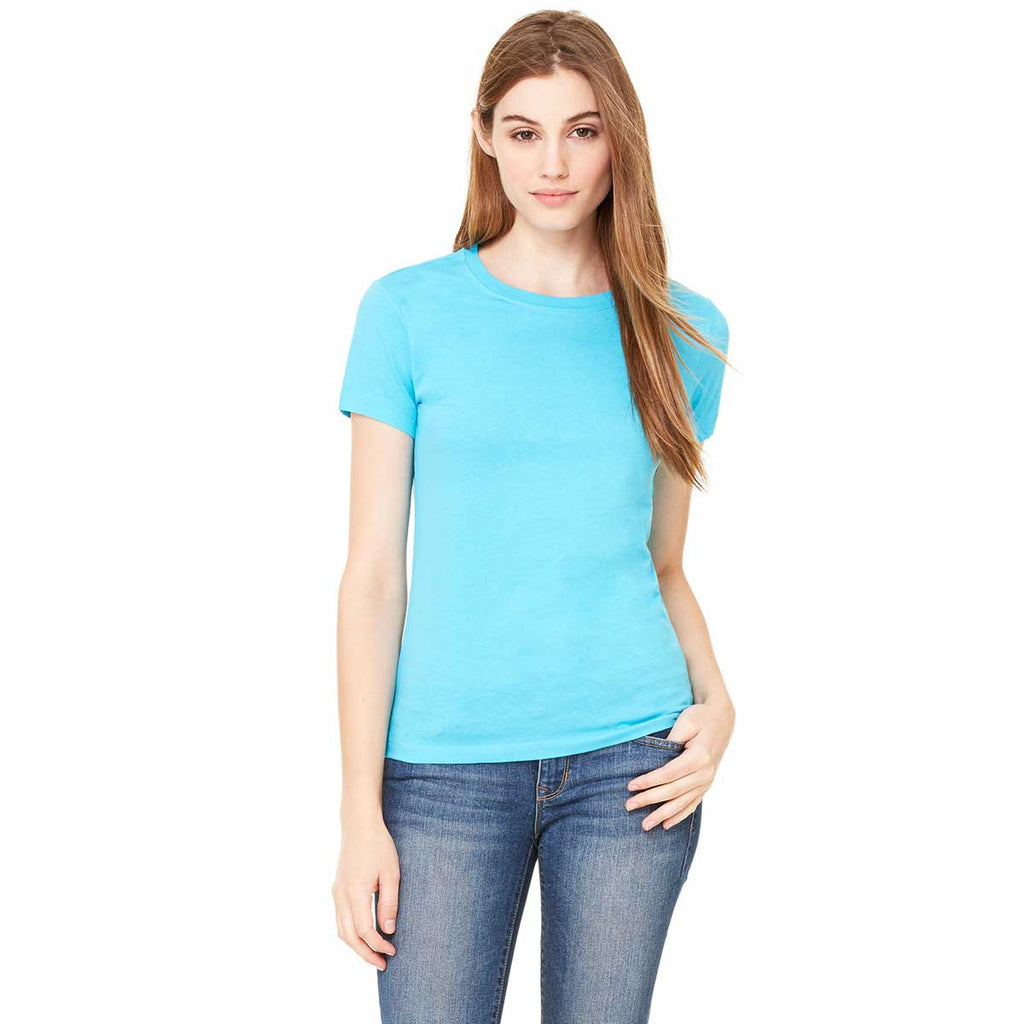 Download Bella + Canvas Women's Turquoise Jersey Short-Sleeve T-Shirt