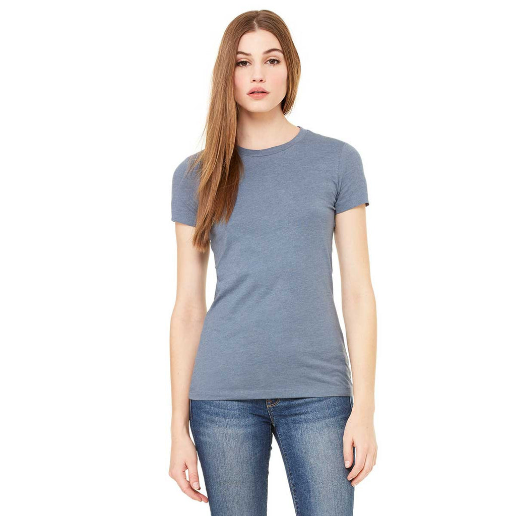 Bella + Canvas Women's Heather Slate Jersey Short-Sleeve T-Shirt