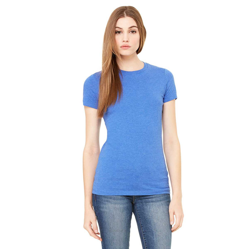 Bella + Canvas Women's Heather True Royal Jersey Short-Sleeve T-Shirt