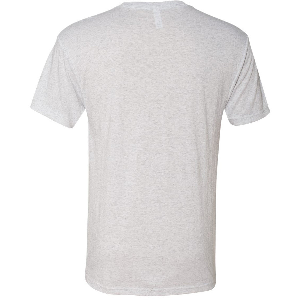 Next Level Men's Heather White Triblend Crew Tee