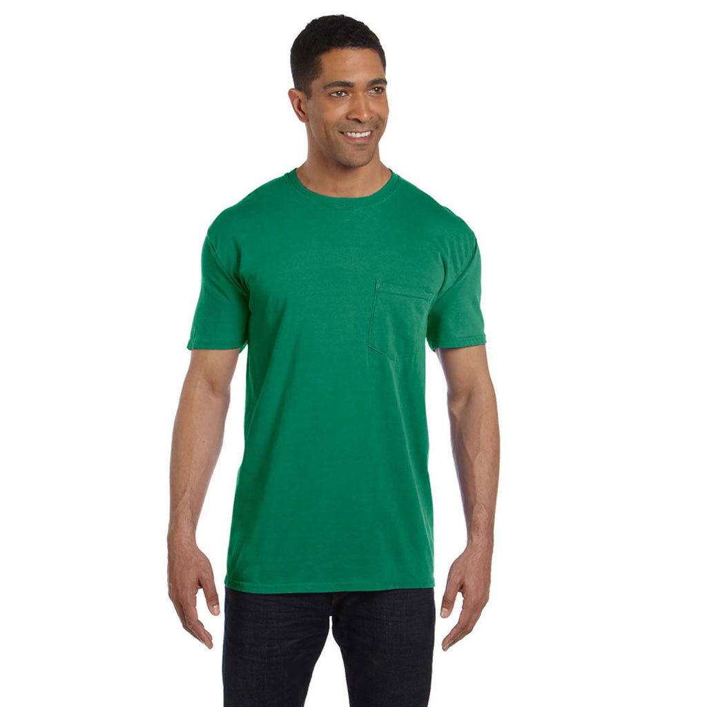 Comfort Colors Men S Grass 6 1 Oz Pocket T Shirt